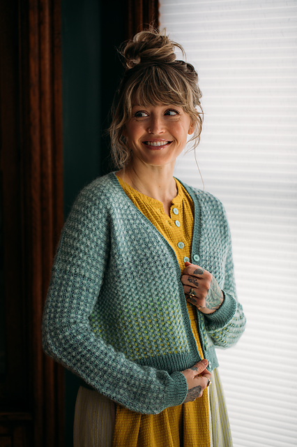 Tessellated Cardigan, Color Combo A